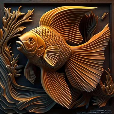 3D модель Веерохвост риба (STL)